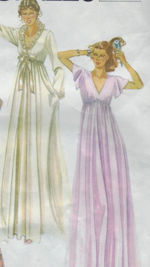 McCalls Pattern #7280 ~ Nightgown & Robe Size Small