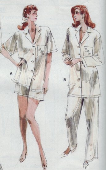 Vogue Pattern #7054 ~ Men's Style Pajama & Robe Sz 8-10-12