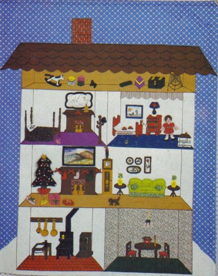 Butterick #4580 Wall Hanging ~ 5 Room House with Attic & Furniture