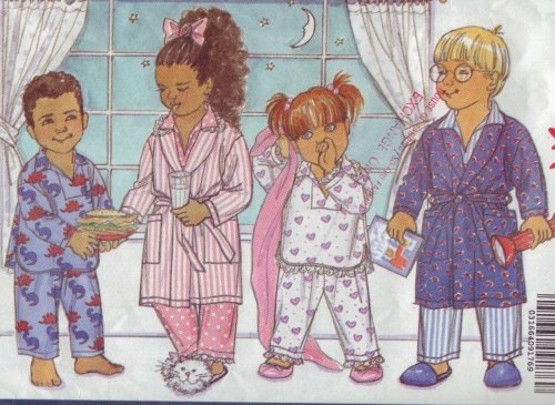Butterick #5195 Pajama Pattern Child Sz 1-2-3