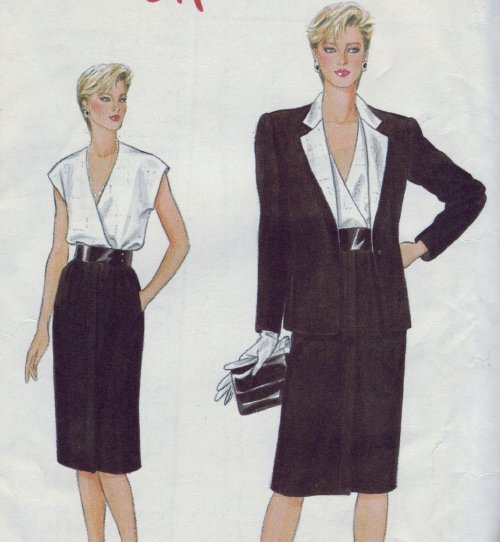 Vogue #8621 Jacket Skirt & Blouse Sz 14