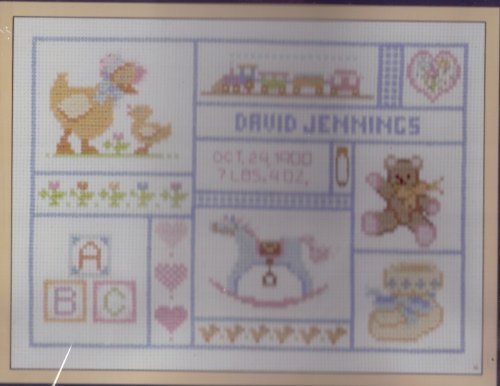 Sunset Counted Cross Stitch Kit ~ Baby Keepsakes