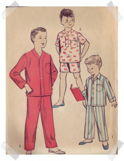 Advance #8487 Boys Pajama Pattern Size 8