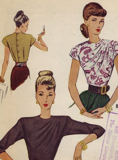 Vintage McCall #6717 Blouse Pattern ~ sz 16