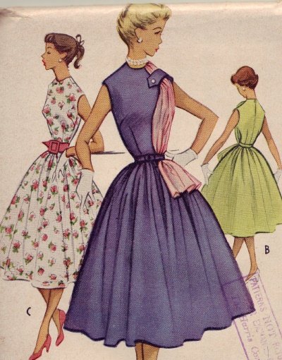 Vintage 1950's McCall #8954 Junior Dress ~ Sz 13 UNCUT