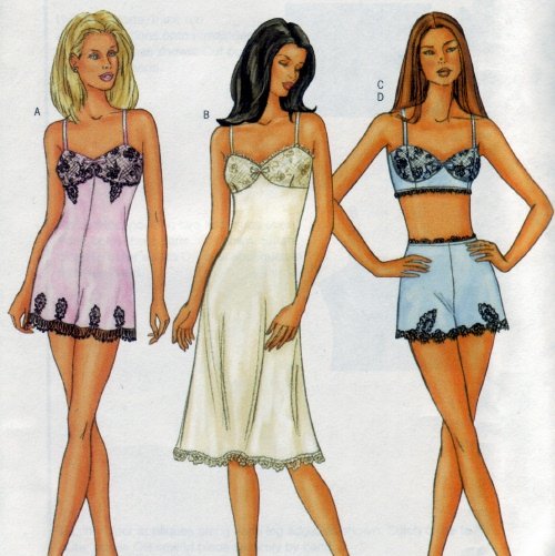 Butterick Lingerie Pattern Sizes