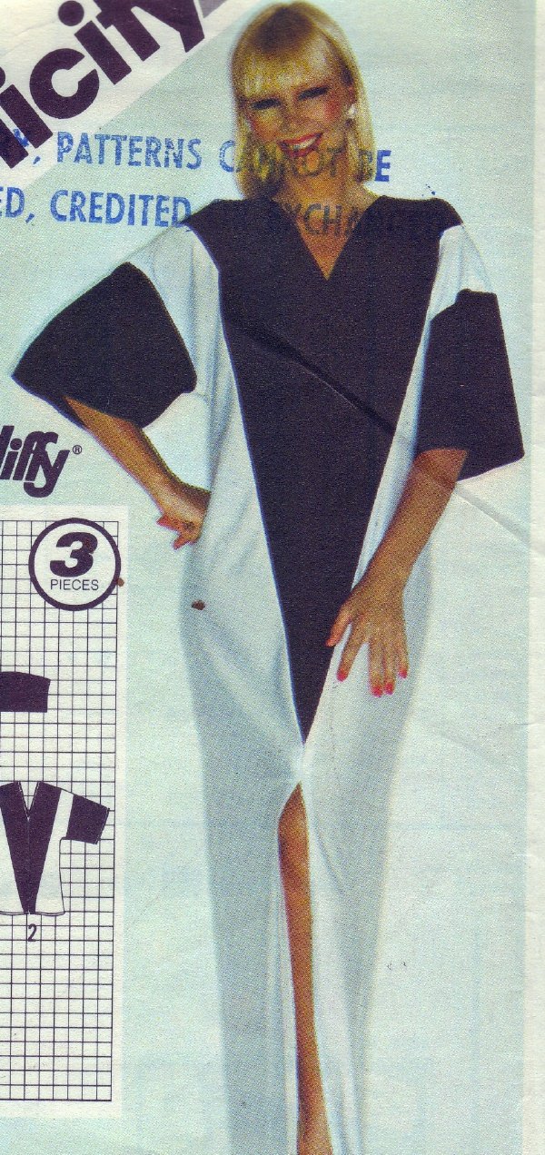 Simplicity#9919 Color Block Print Caftan
