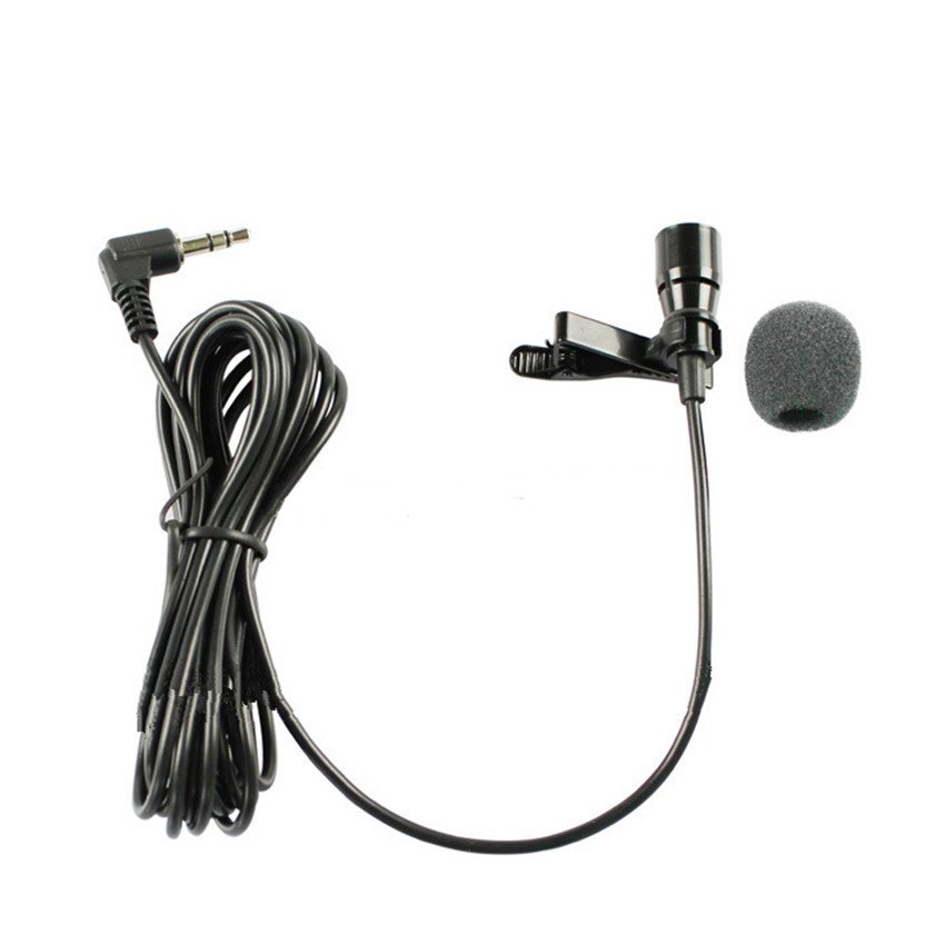 High Quality Lapel Condenser Microphone Lavalier Microfone for Driver PC 3.5mm Stereo Jack Line 1.1M