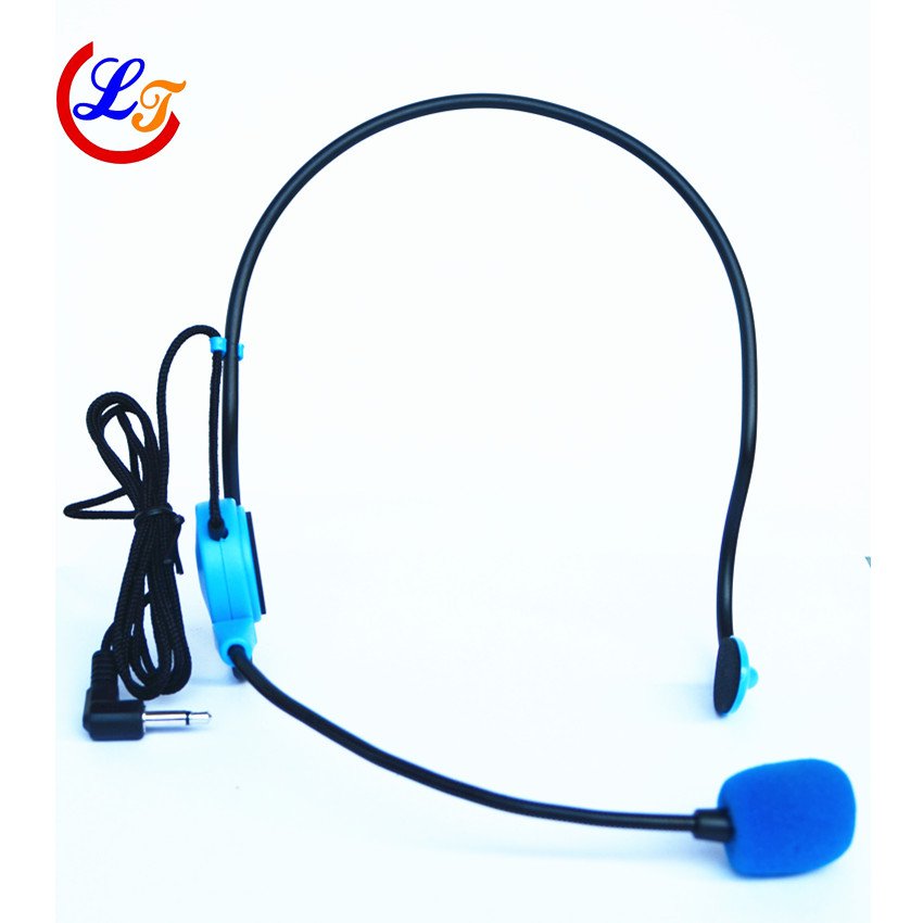 Professional Blue Wired Microphone Headset Microfone for Voice Amplifier Speaker Mike