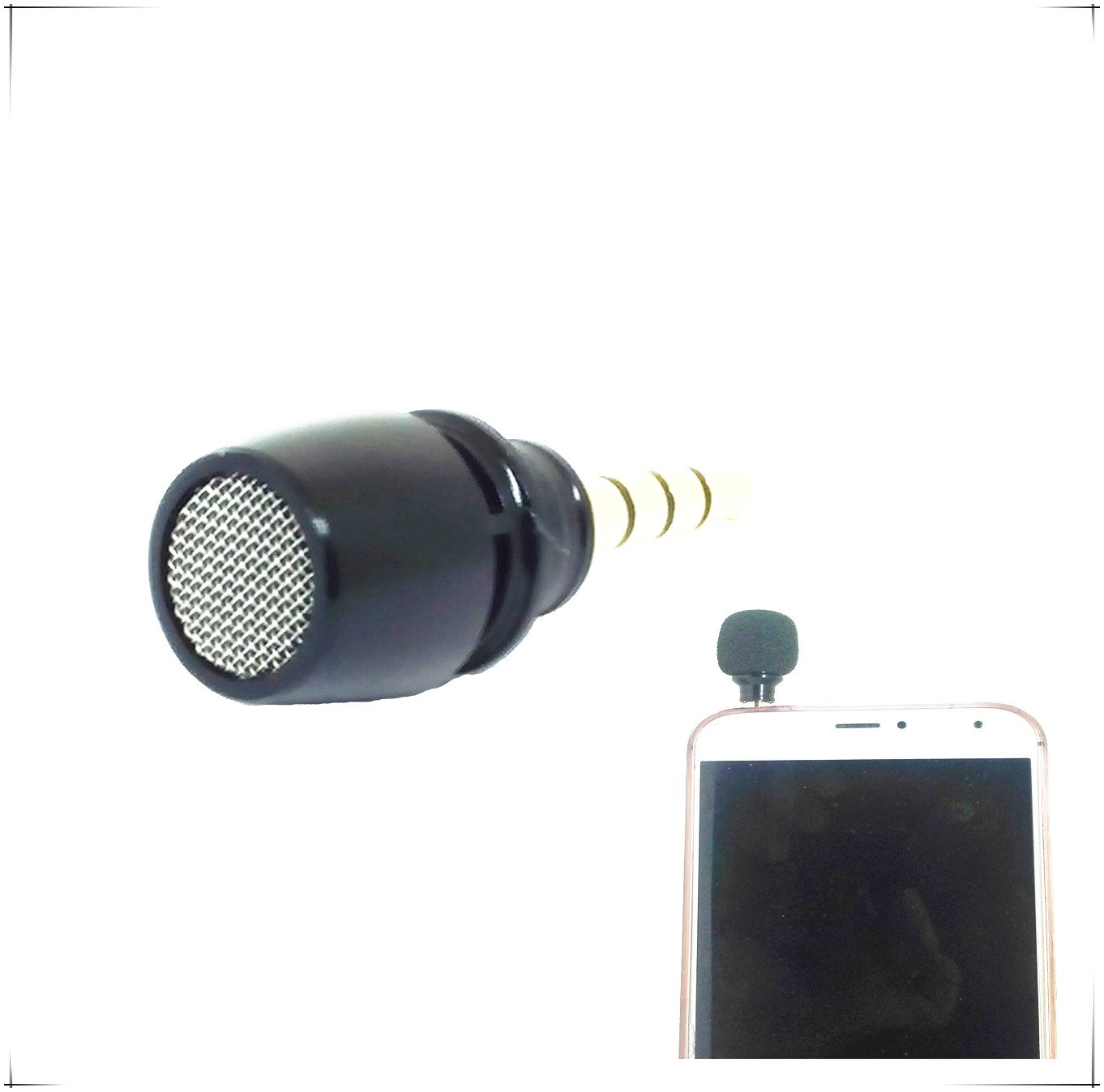 Professional Black Mini Condenser Microphone Mobile Phone Record Mikrofon for iPhone for Samsung