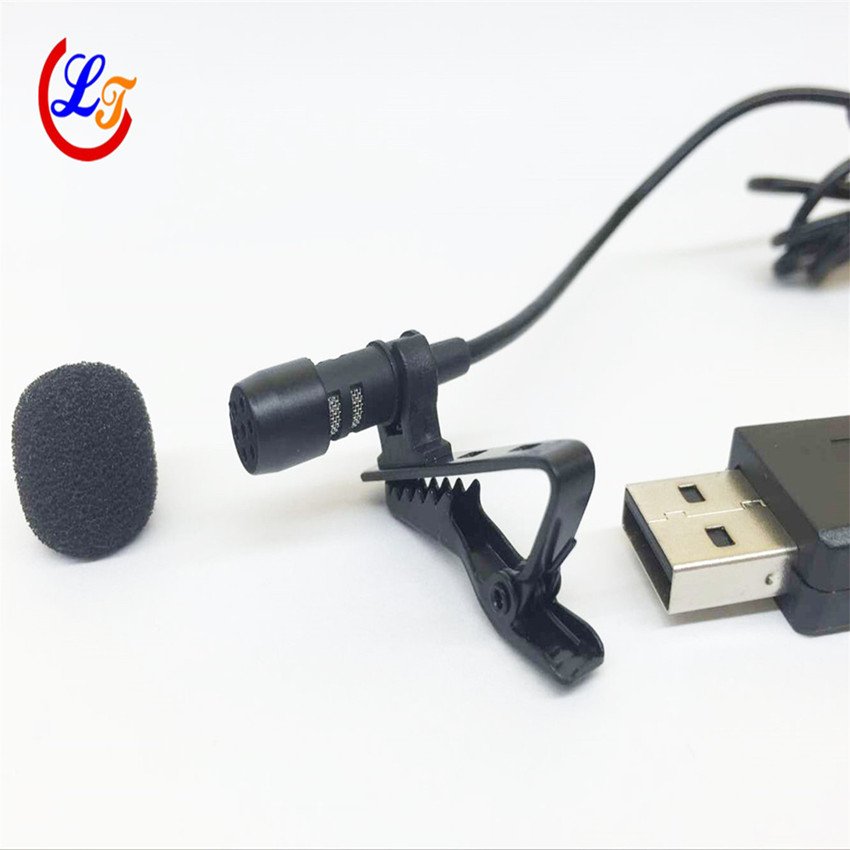 Professional Lapel Mini Condenser Microphone USB Lavalier Microfone for Computer PC Laptop