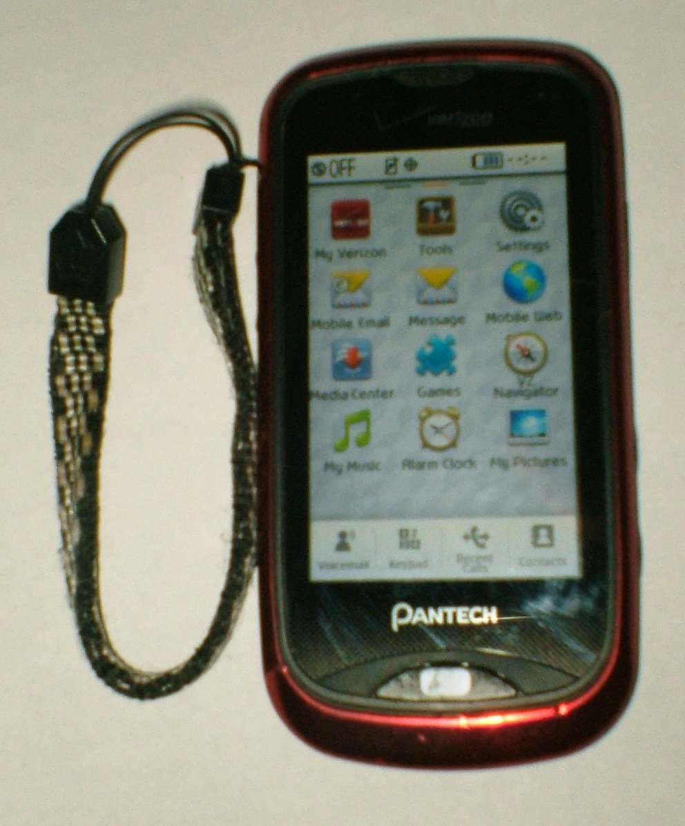 Pantech Hotshot CDM8992 - Red (Verizon) Smartphone Cell with USB cable
