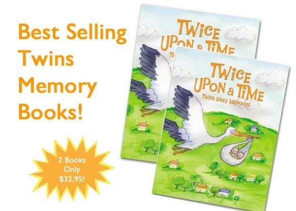 2 Baby Books Written Just For Twins - TWICE UOPN A TIME: TWINS MEMORY BOOKS 2007