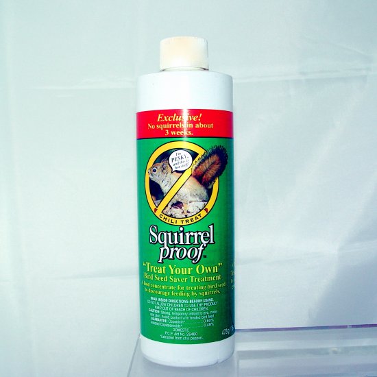 SQUIRREL FREE - Bird Seed Saver - Treatment - (16 oz - Treats 35 lbs)
