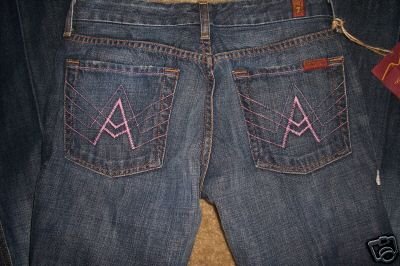 7 Seven For All Mankind Pink A Pocket Sz 25
