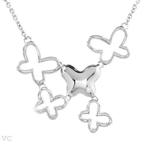 Majestic Butterfly Necklace in Sterling Silver 16.5 Inch