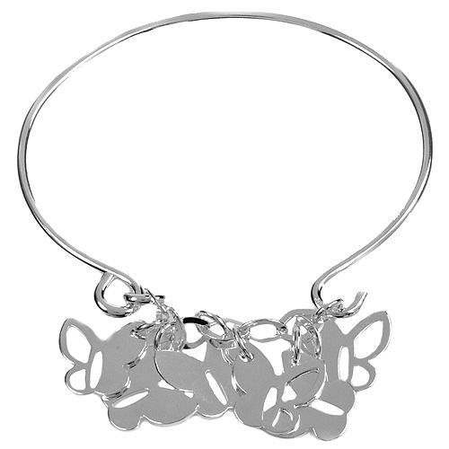 Butterfly Charm Bracelet in Sterling Silver