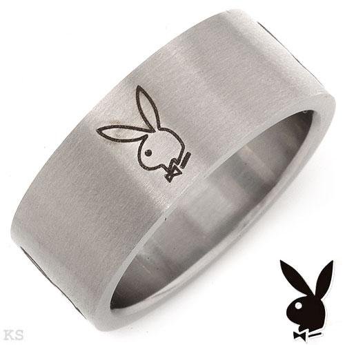 PLAYBOY Men's Band Ring made of Stainless Steel