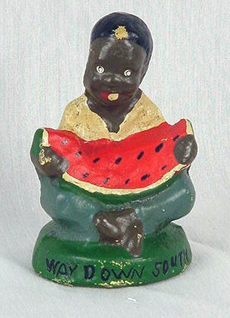 "Way Down South" Boy Eating Watermelon Figurine Paperweight - 04629