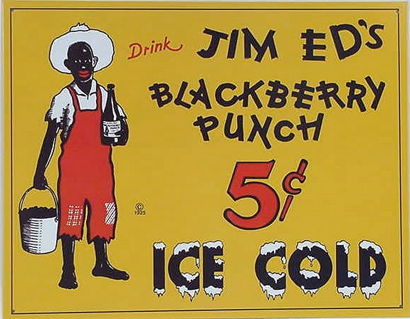 Jim Eds Blackberry Punch TIN SIGN - 34-25