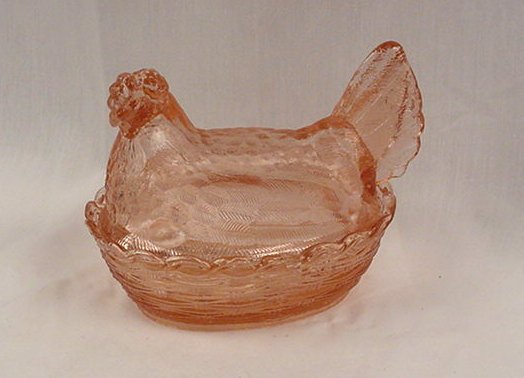 Pink Hen on Nest - 1698
