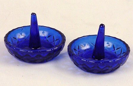Ring & Jewelry Holder Dish Cobalt Blue (Set of Two) - 6645