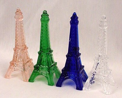 Glass Eiffel Tower Set of 4 - 16659