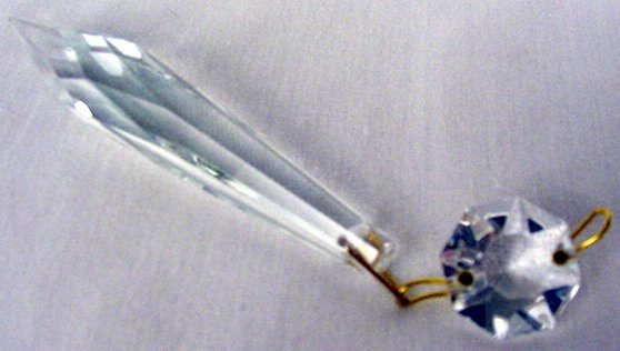 Lot of 4 Crystal Prism Hanging Drops Lamp Chandelier - 1709