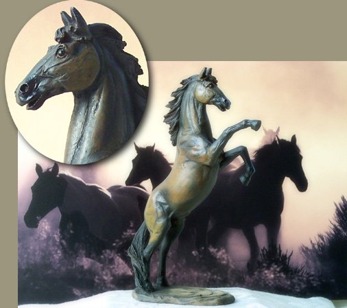 Triumphant Stallion Rearing Horse Figurine - 16978