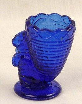 Bunny Rabbit Toothpick Holder Figurine Cobalt Blue - 16157