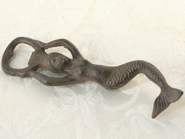 Lot of 2 Mermaid Figurine Bottle Opener Antique Style - 07469