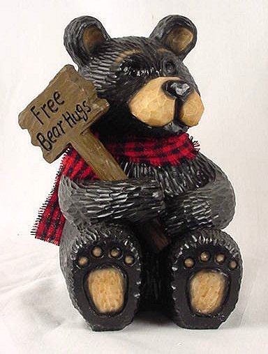 Free Bear Hugs Northwoods Bear Figurine Rustic - 25283