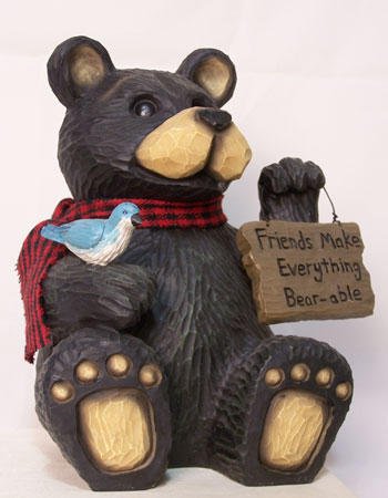 Northwood Friendship Sign Sitting Bear Figurine - 25052