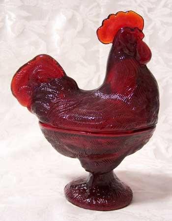 9" Red Rooster Dish - 16057
