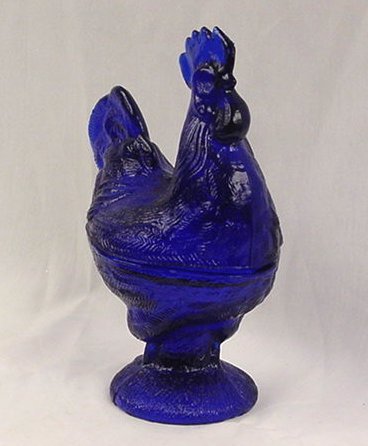 Cobalt Blue Rooster Dish - 6642