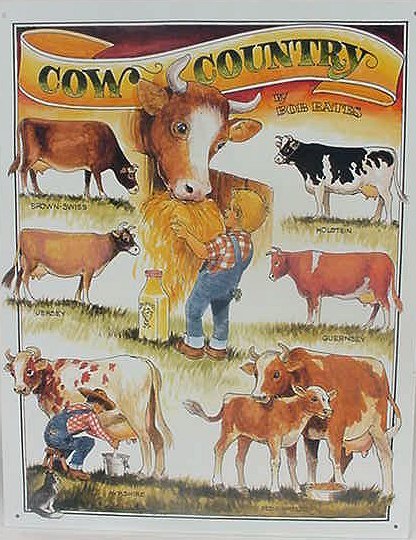 TIN SIGN Sign Cow Country Ranch Farm - 1171