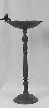 Cast Iron Bird Bath/Feeder w/Hummingbird 23" Tall - 13475