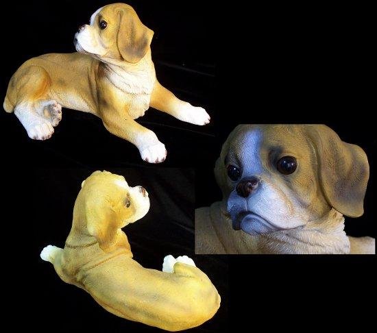 Large Boxer Dog Lifelike Figure - 26319