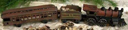 Pennsylvania Railroad Train Set 3 Piece Cast Iron - 07664