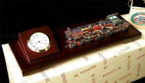 1920's Steam Train Watch Clock Mounted On Wood - 81488