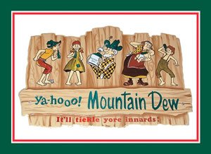 Tin Sign Mountain Dew Hillbilly -080812