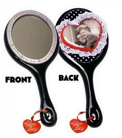 Polka Dot Decoupage Hand Mirror - I Love Lucy - 14250