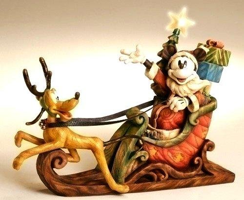 Disney Mickey & Pluto Sleigh - LIGHTED - 39766