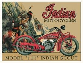TIN SIGN Indian Scout Motorcycles - 635