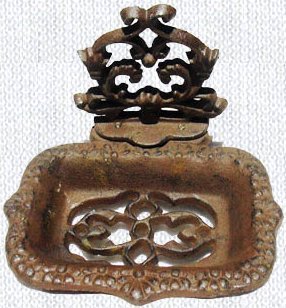 Cast Iron Shabby Style Victorian Soap Dish- Lot of 2 - 07604