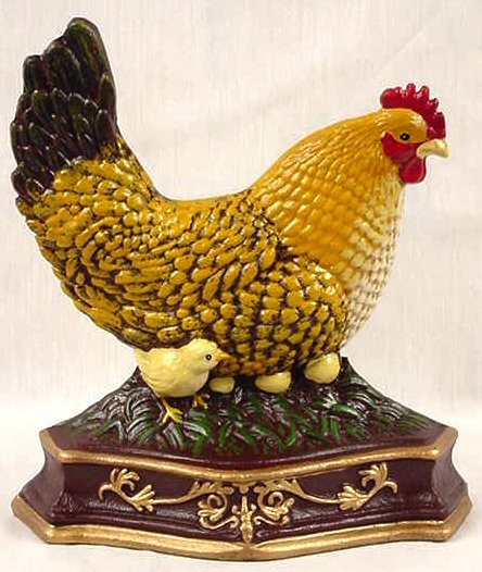 Doorstop Hen w/Chick & Eggs - 14614