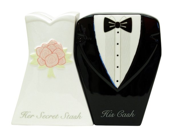 Mr. & Mrs. Wedding Bank Set of Two - 31741 - 20