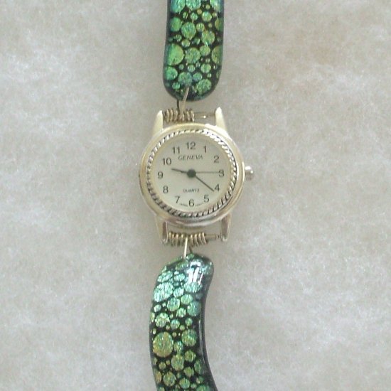 Fused Glass Dichroic Watch Band