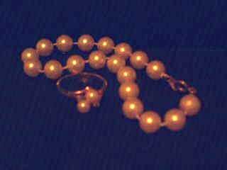 Imitation PEARL Bracelet & Ring Set.