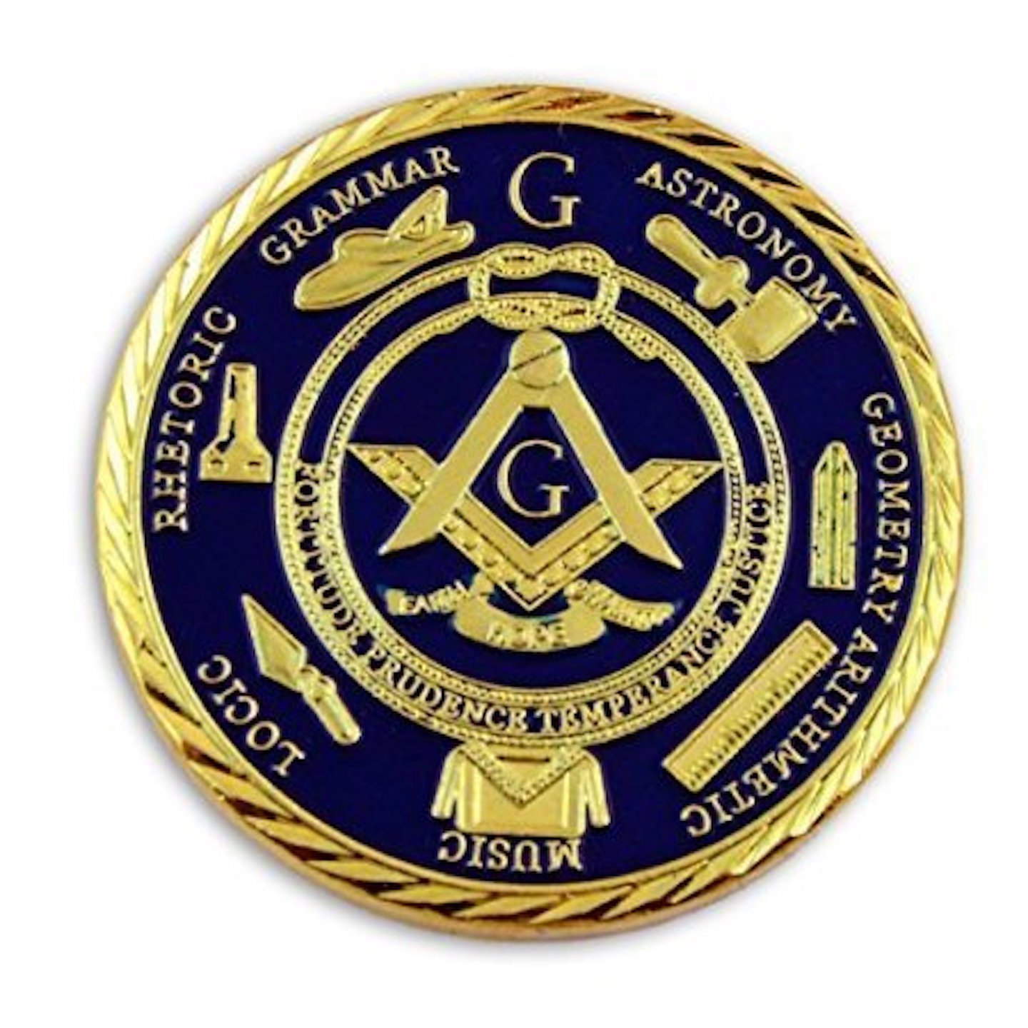 Blue Lodge Freemason Masonic Brotherhood, Liberal Arts Coin